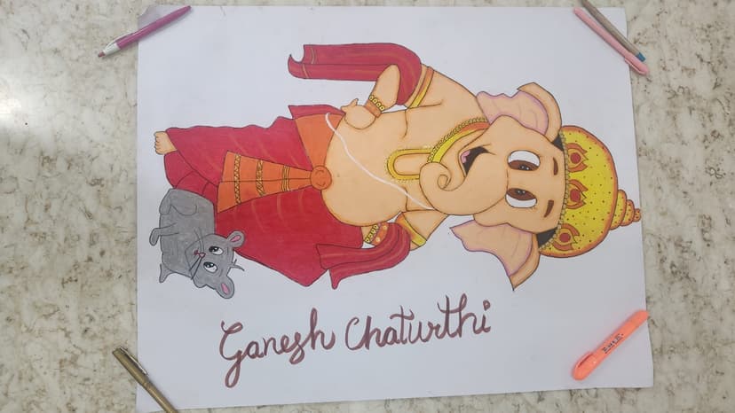 Ganesh Chaturthi drawing