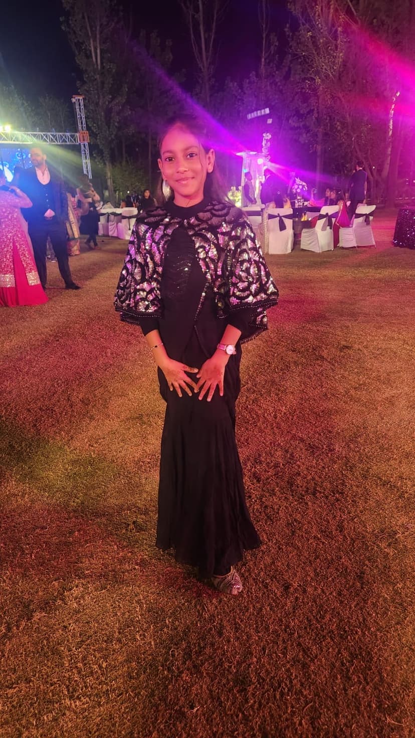 Khushi at an outdoor party