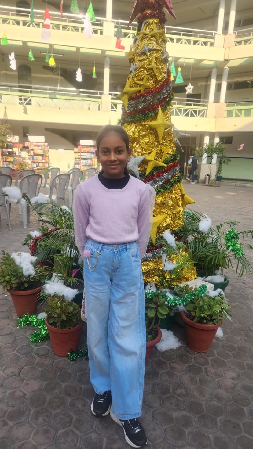 Khushi at school Christmas celebration