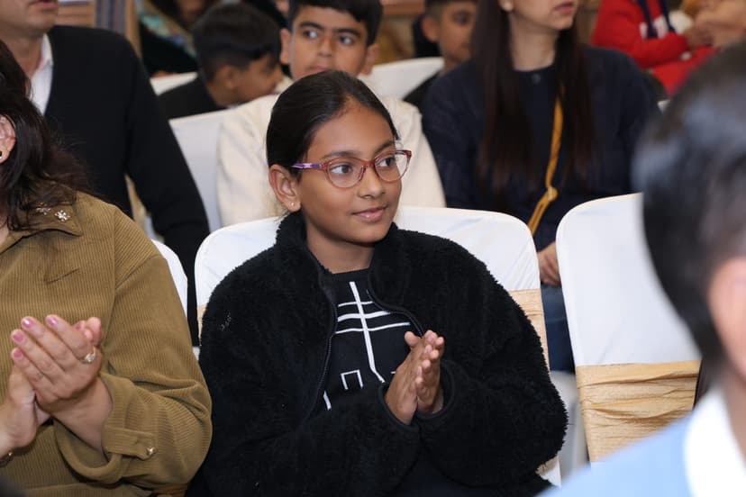 Khushi at school event